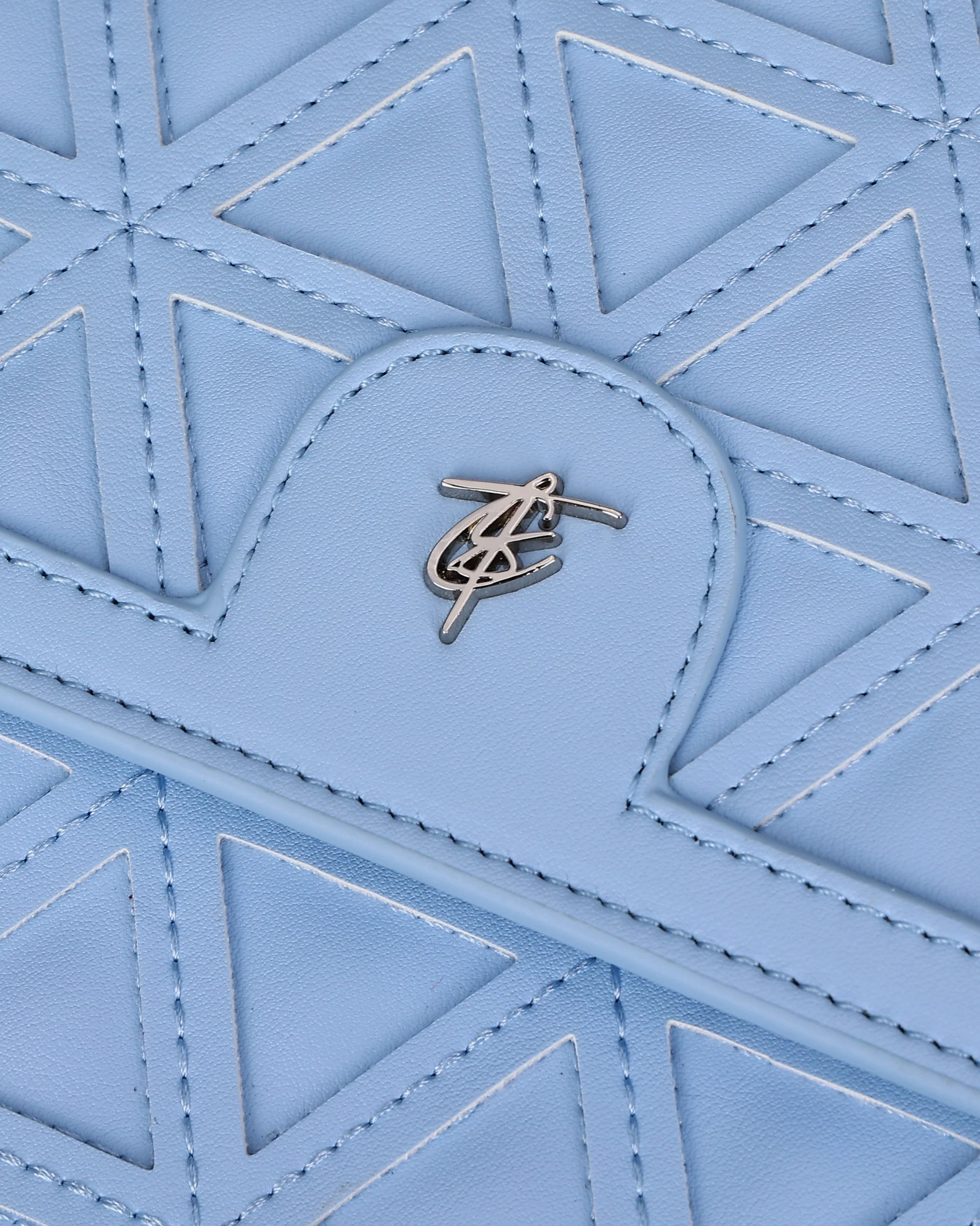 First Class Mini Crossbody Bag in Baby Blue - Image 10