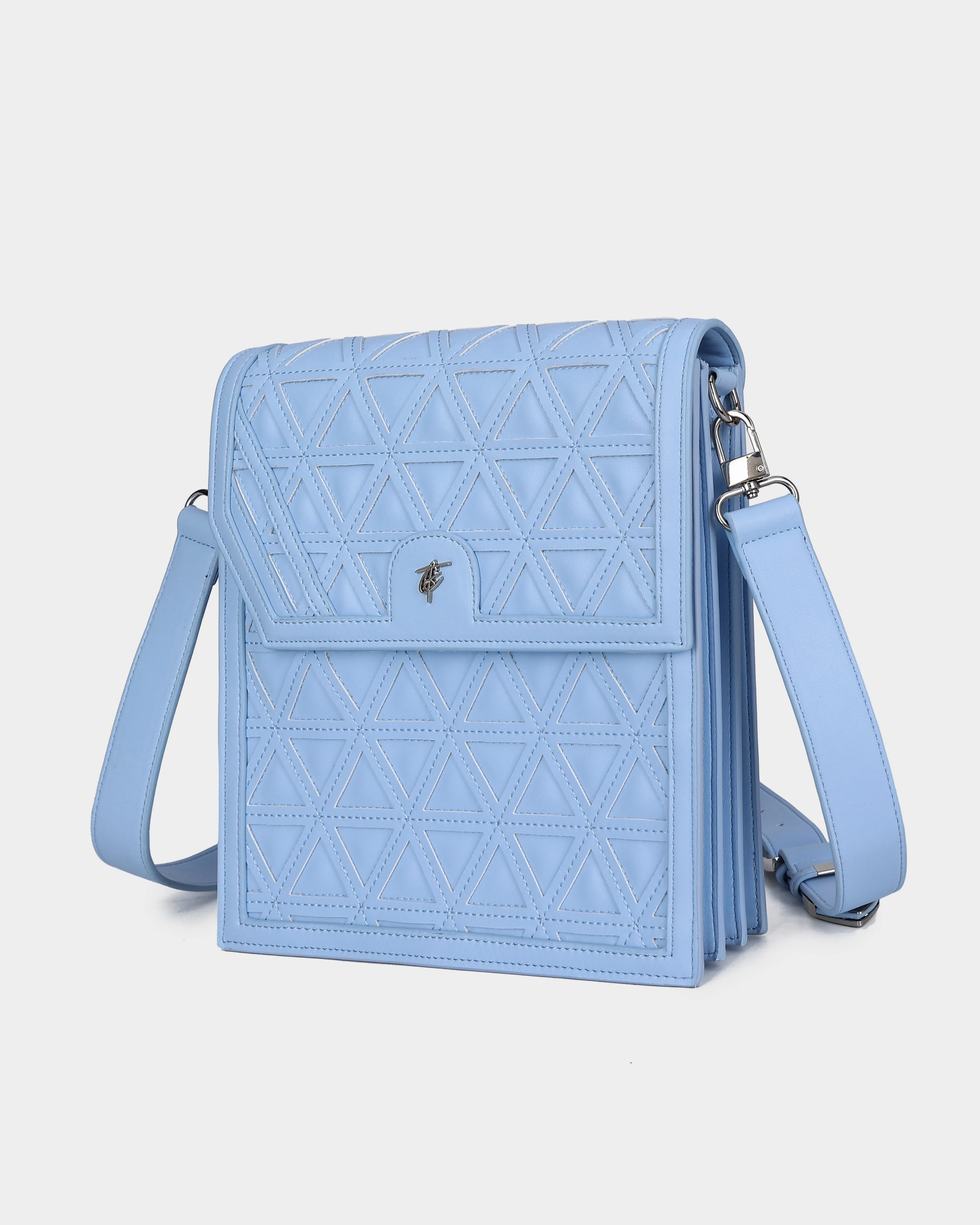 First Class Mini Crossbody Bag in Baby Blue - Image 3