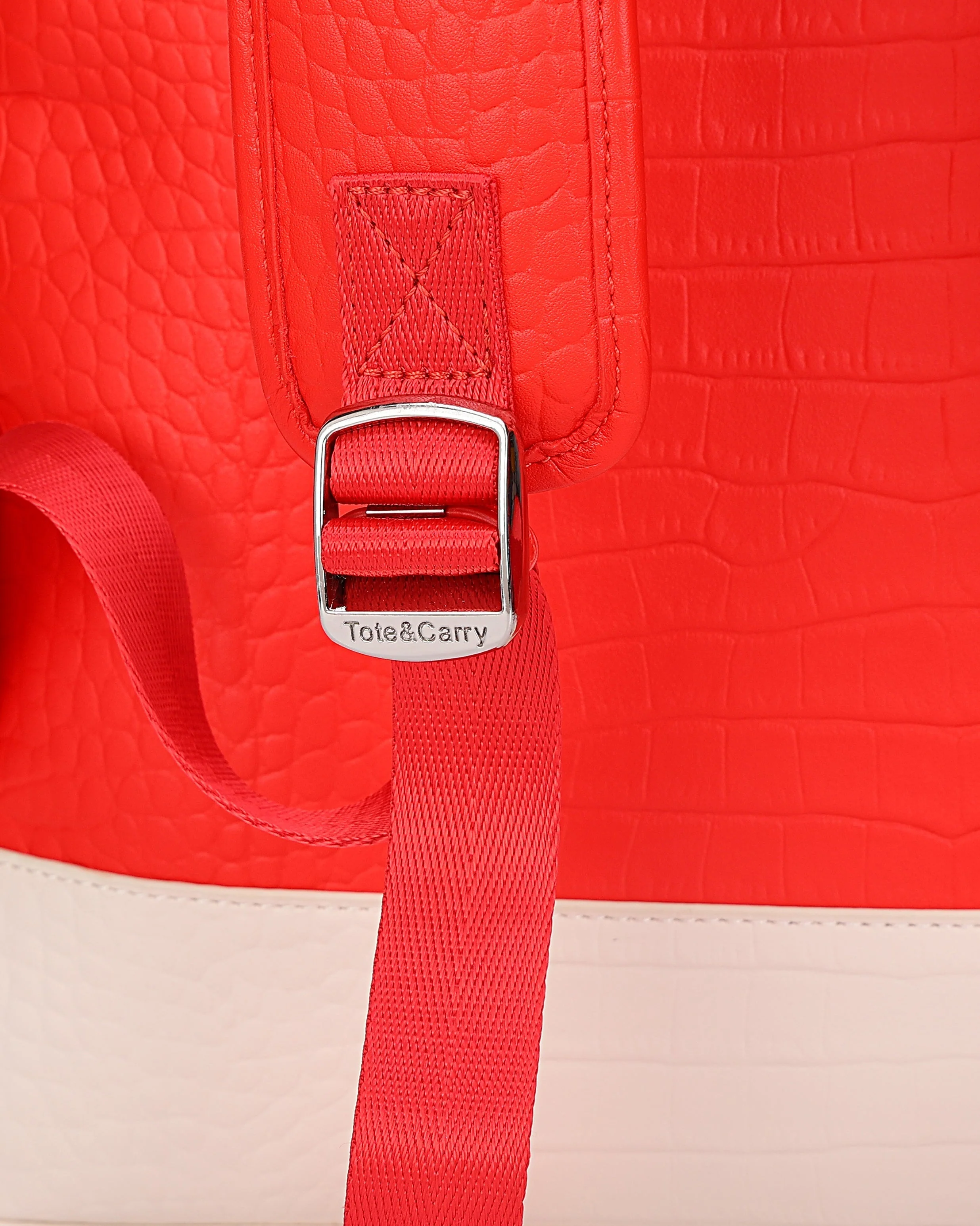Leather Classic Backpack in Red - Image 10