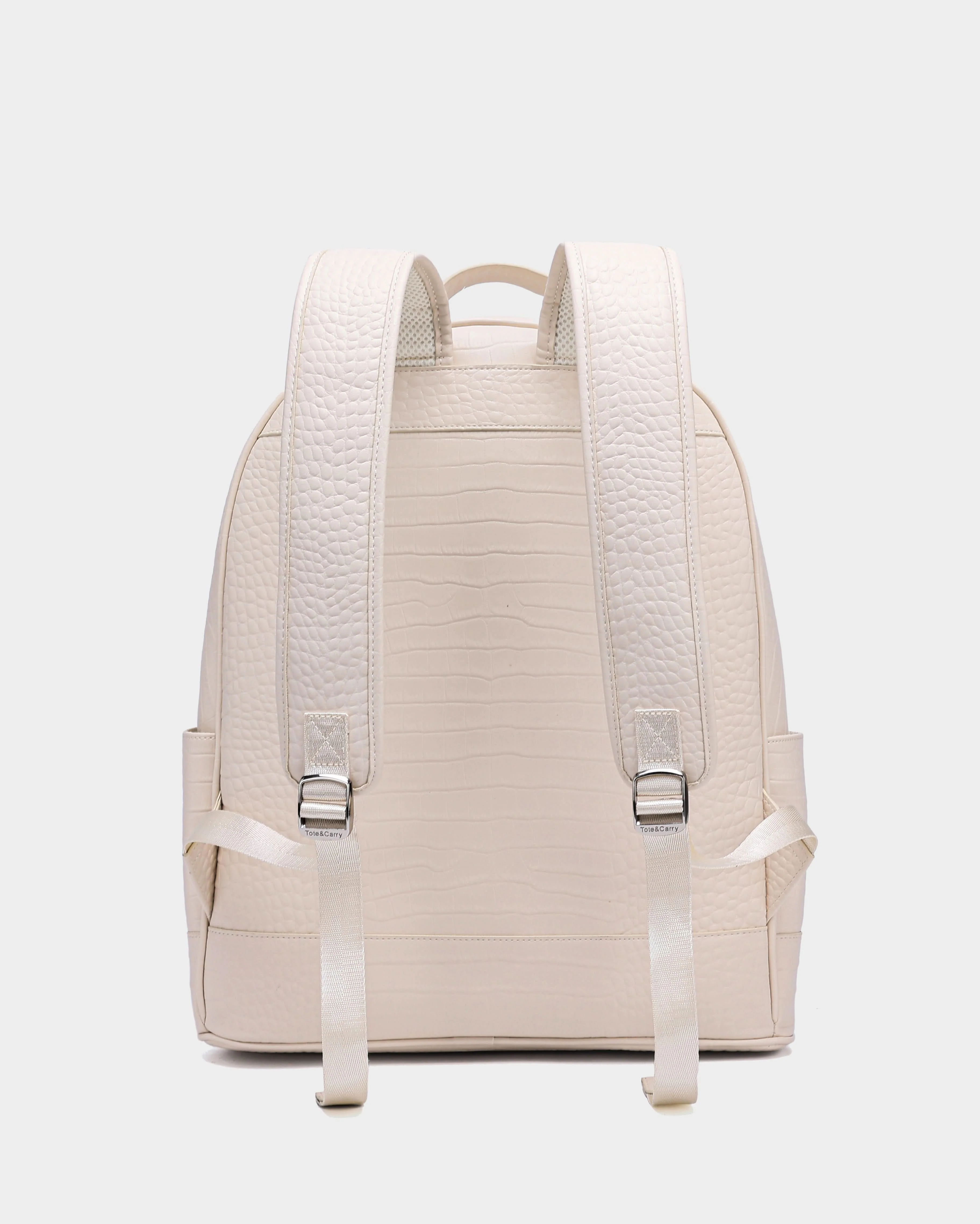 Leather Classic Backpack in Cream White - Image 4