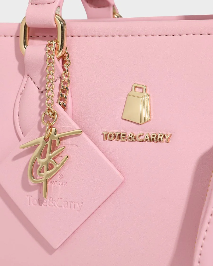 Lisse Mini Tote Bag in Bubble Gum - Image 6