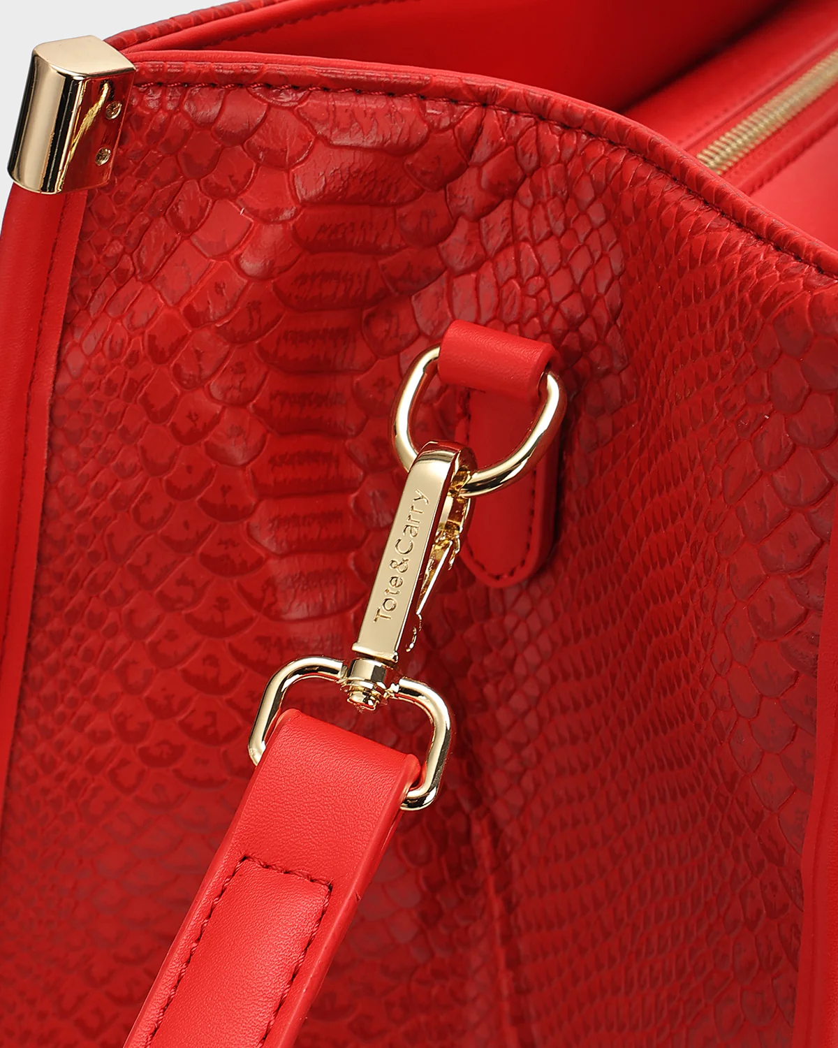 Signature City Tote Bag in Red - Image 10
