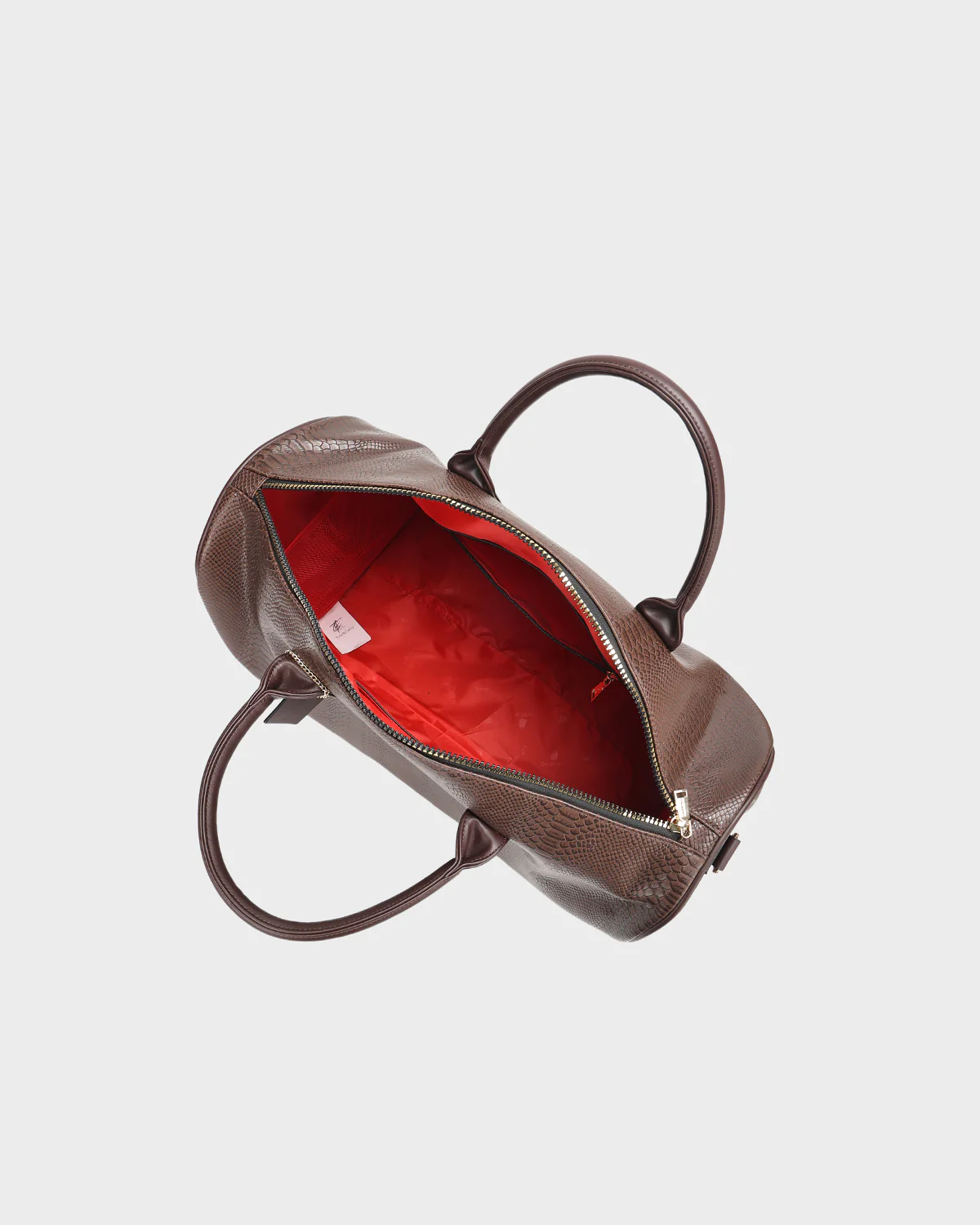 Signature Weekender Duffle Bag in Chocolate - Image 7