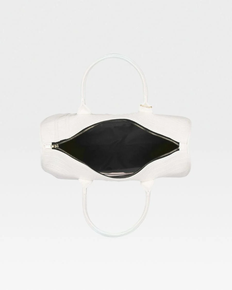 Signature Weekender Duffle Bag in White - Image 7