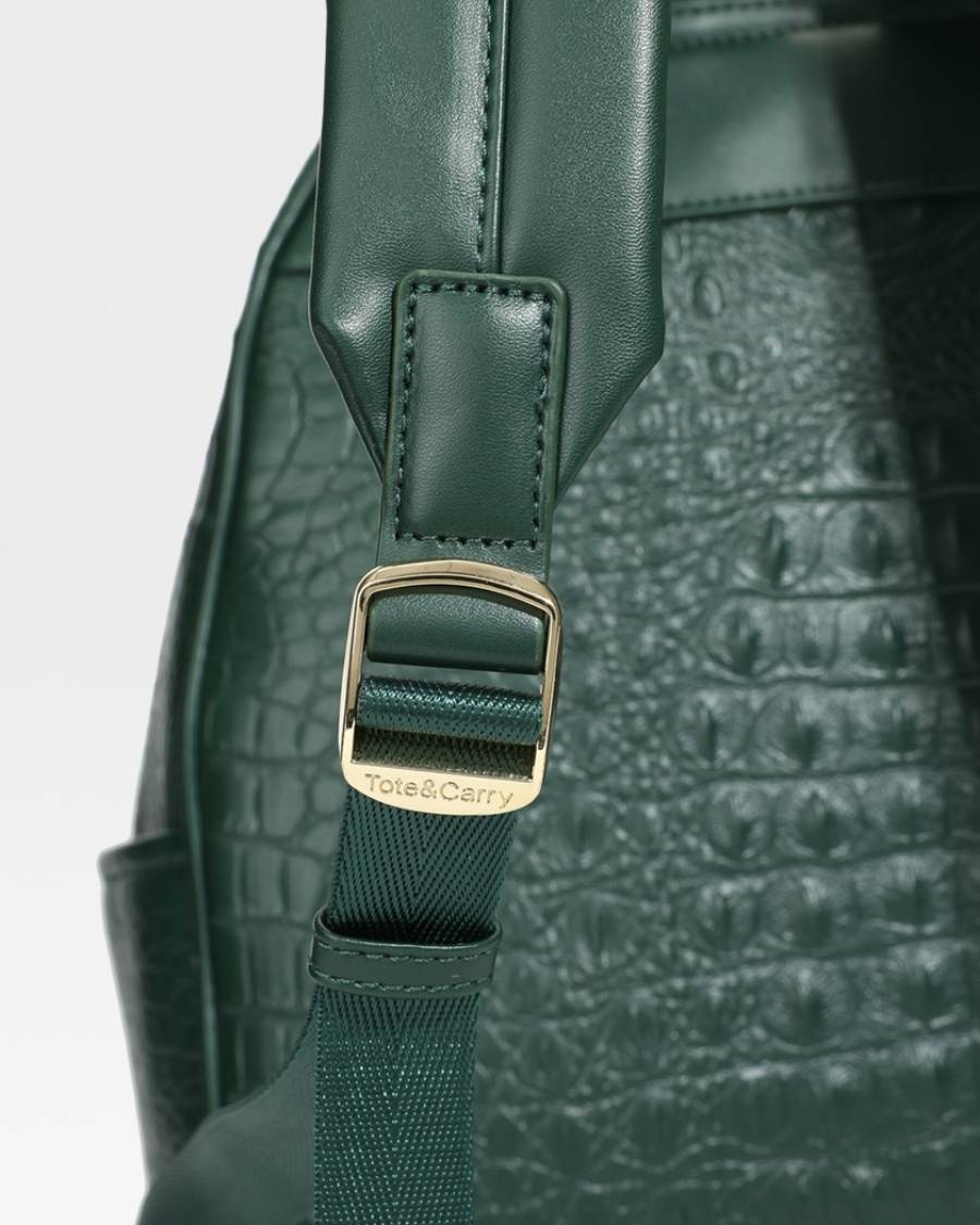 Statement Commuter Backpack in Emerald - Image 10