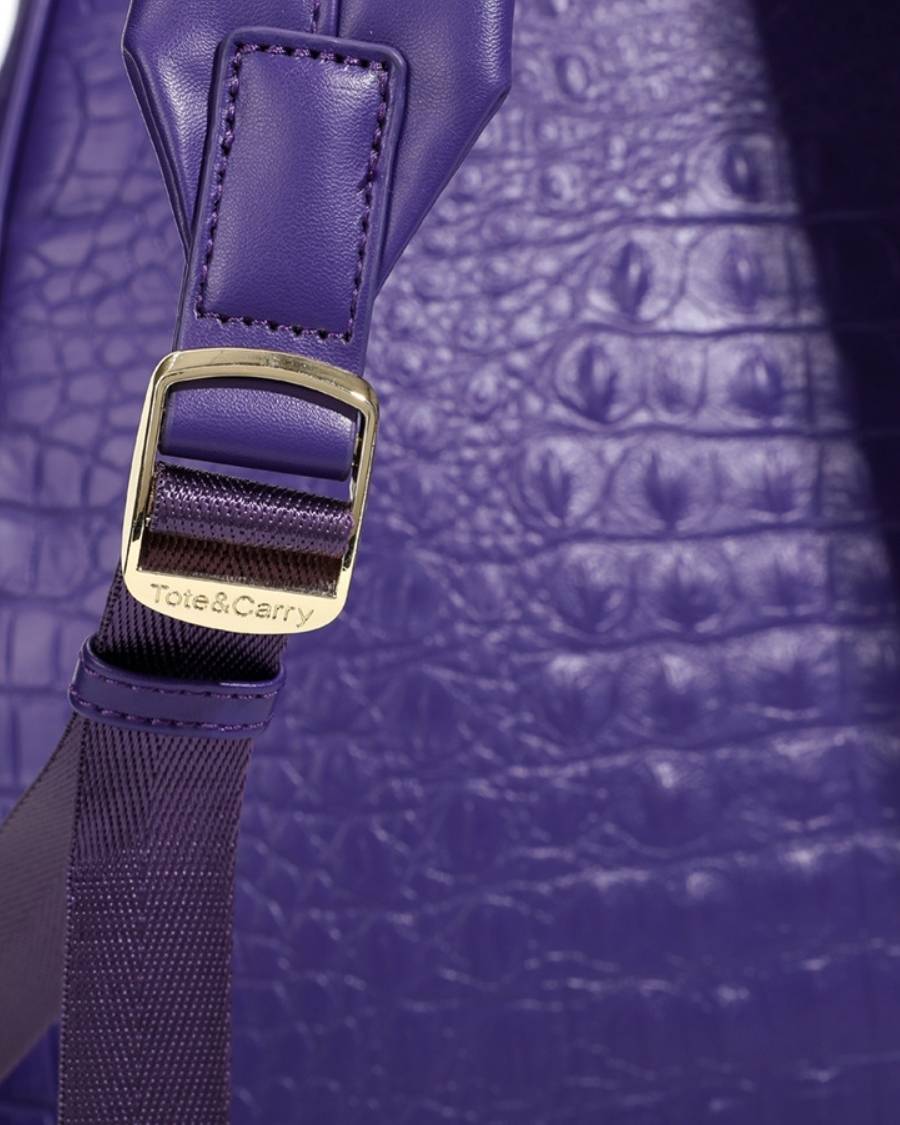 Statement Commuter Backpack in Purple - Image 7
