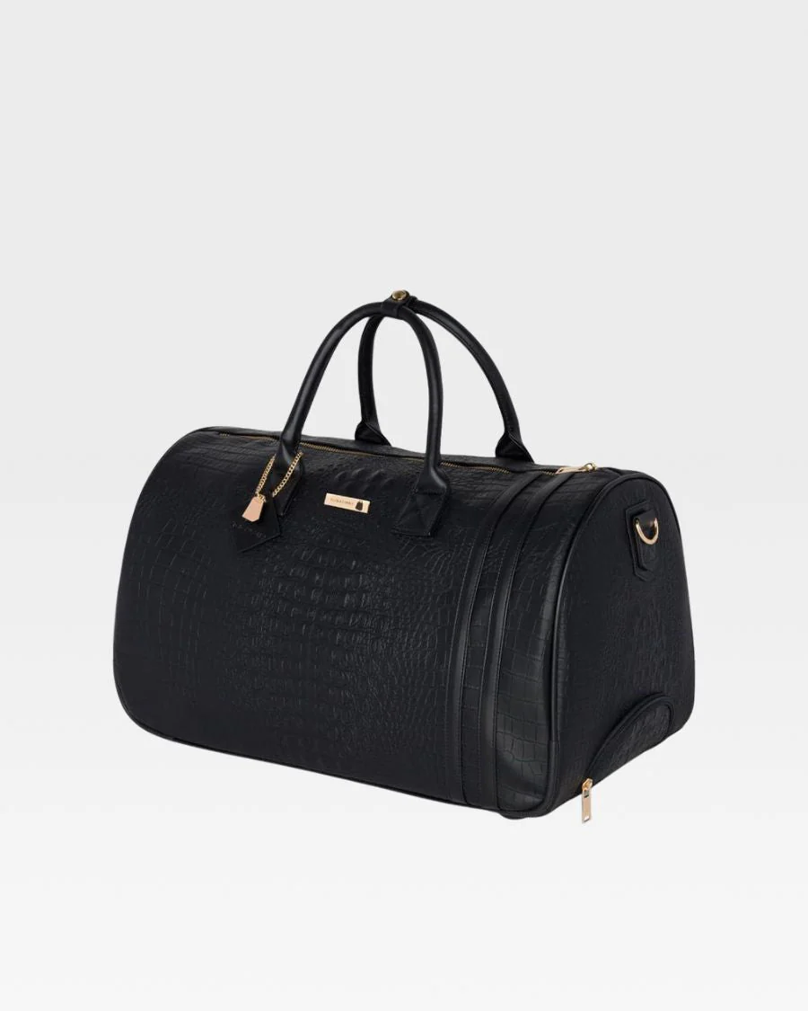 Statement Traveler Rolling Duffle Set in Black - Image 5
