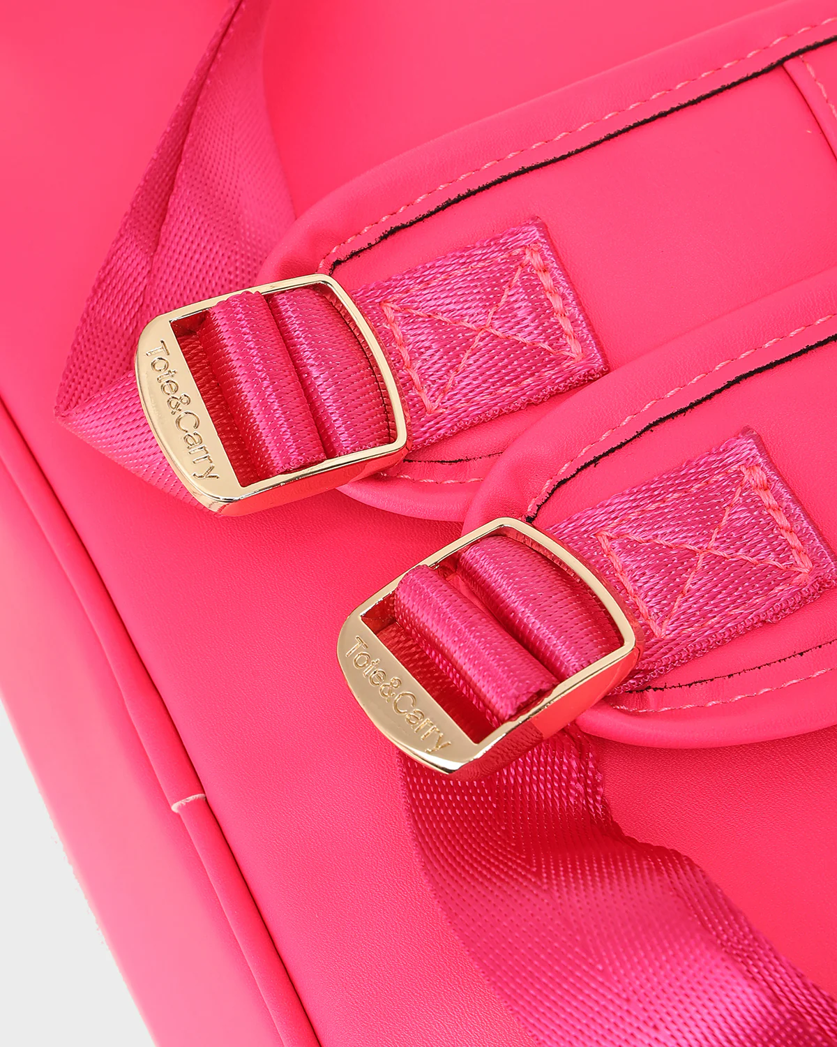 Statement Weekender Backpack in Neon Pink - Image 6