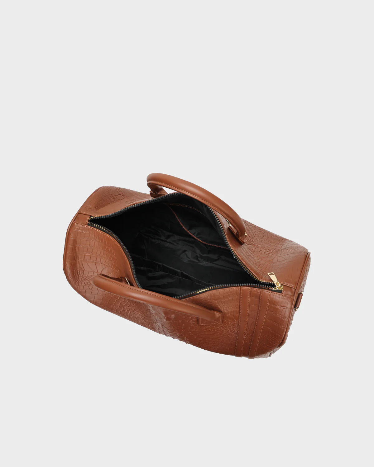 Statement Weekender Duffle Bag in Caramel - Image 13