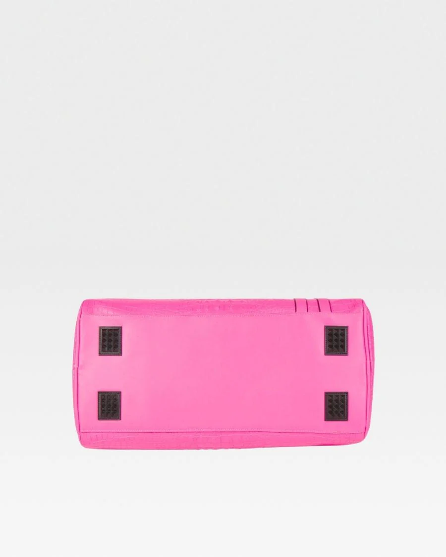 Statement Weekender Travel Set in Neon Pink - Image 11